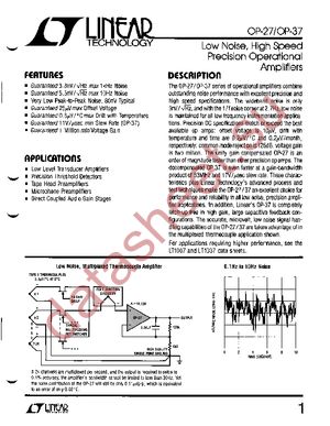 OP27EJ8 datasheet  